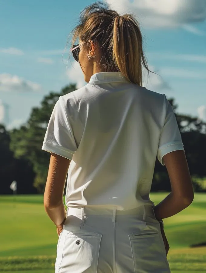 CUSTOM GOLF SHIRT - WHITE - UNISEX