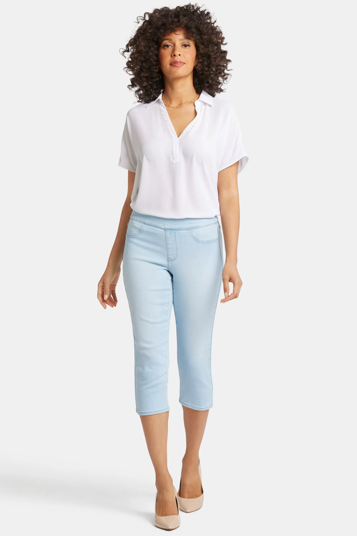 Dakota Crop Pull-On Jeans In Petite  - Oceanfront