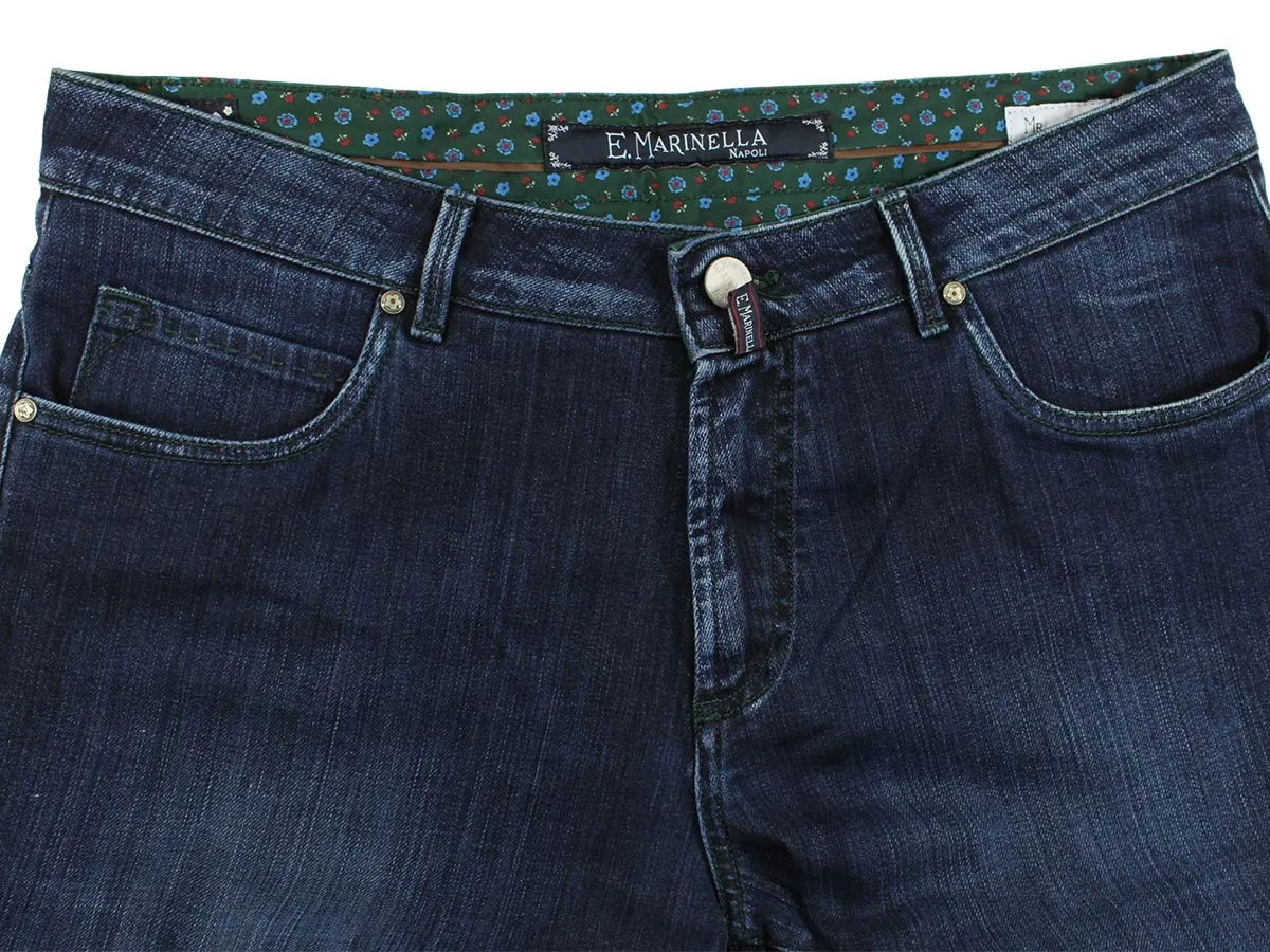 E. Marinella Jeans Dark Denim Blue - 38 Zip Fly Slim Fit SALE