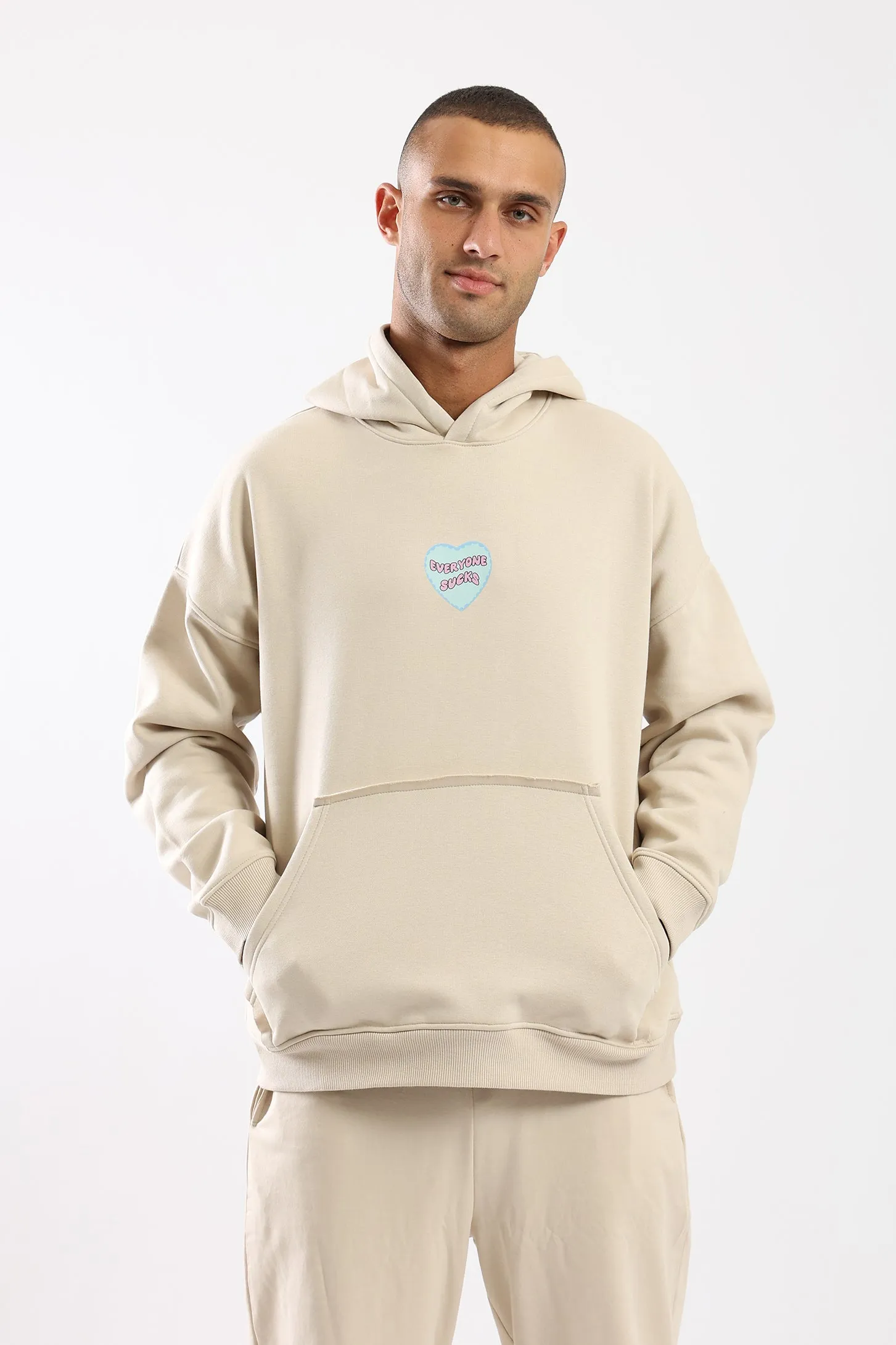 EVERYONE SUCKS HOODIE - BEIGE