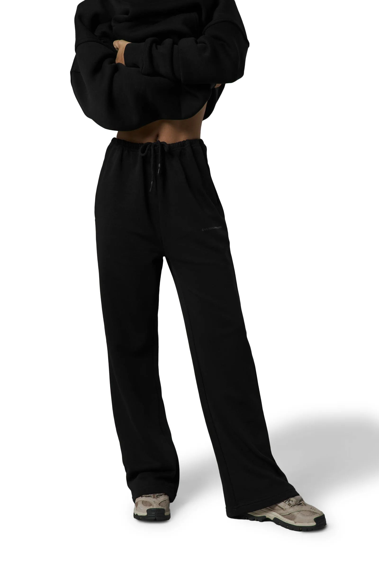 Gear Wide Leg Sweatpants in Black