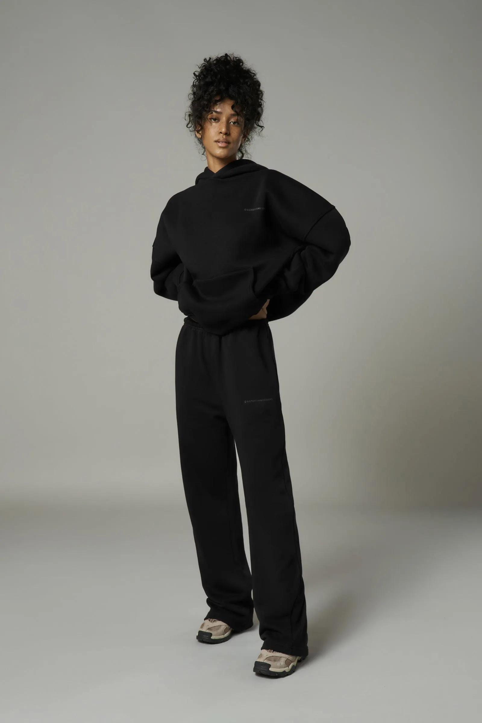 Gear Wide Leg Sweatpants in Black