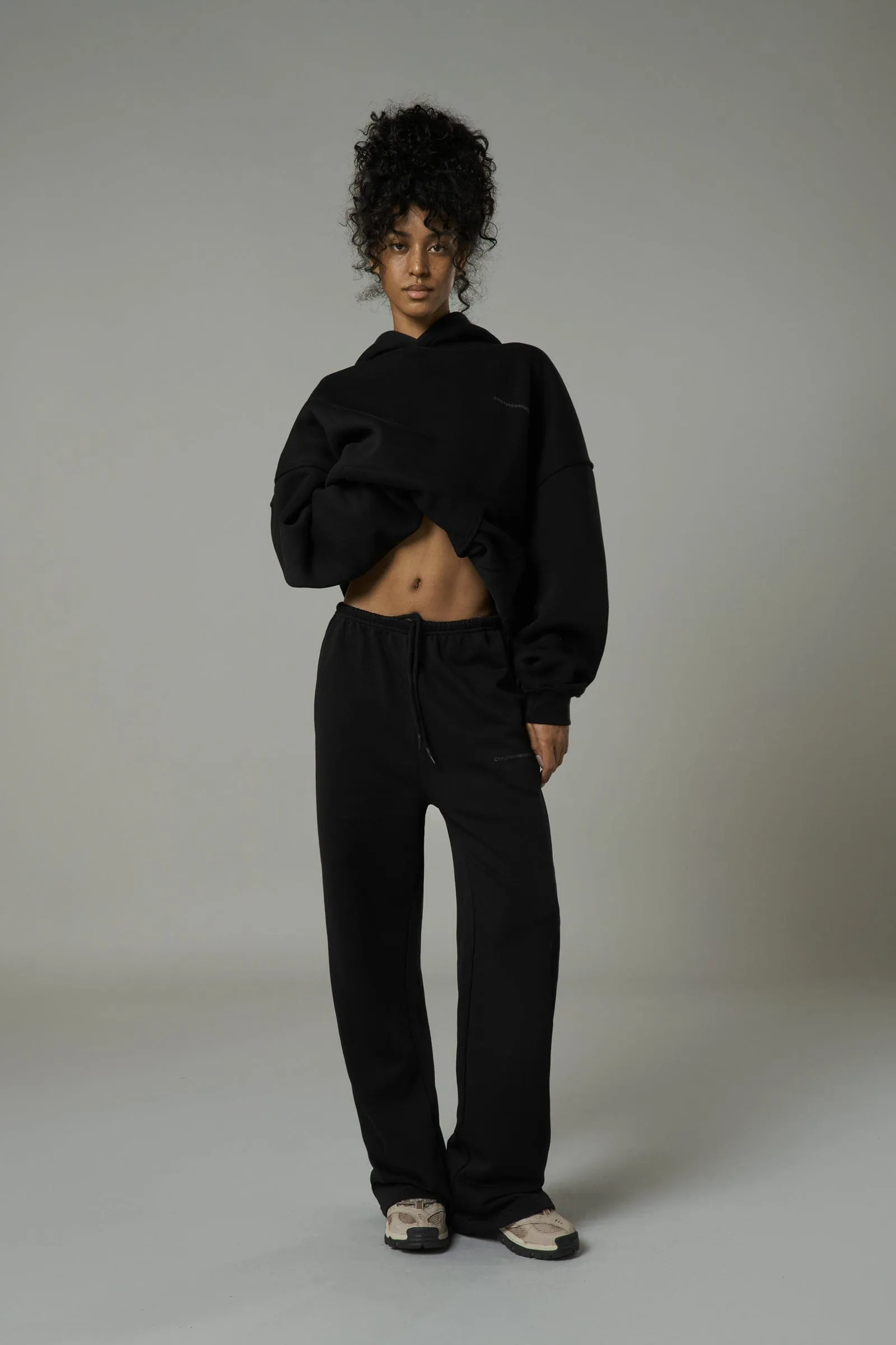 Gear Wide Leg Sweatpants in Black