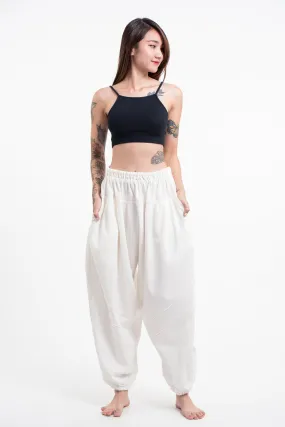 Genie Women's Cotton Harem Pants in White