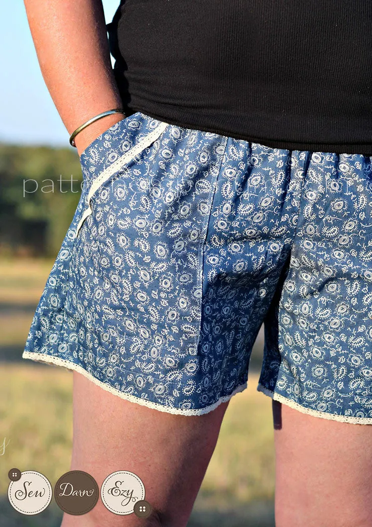 Getaway Shorts | Woven Pull On Shorts Sewing Pattern