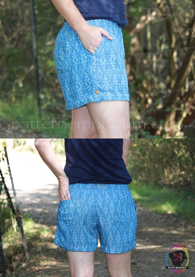 Getaway Shorts | Woven Pull On Shorts Sewing Pattern