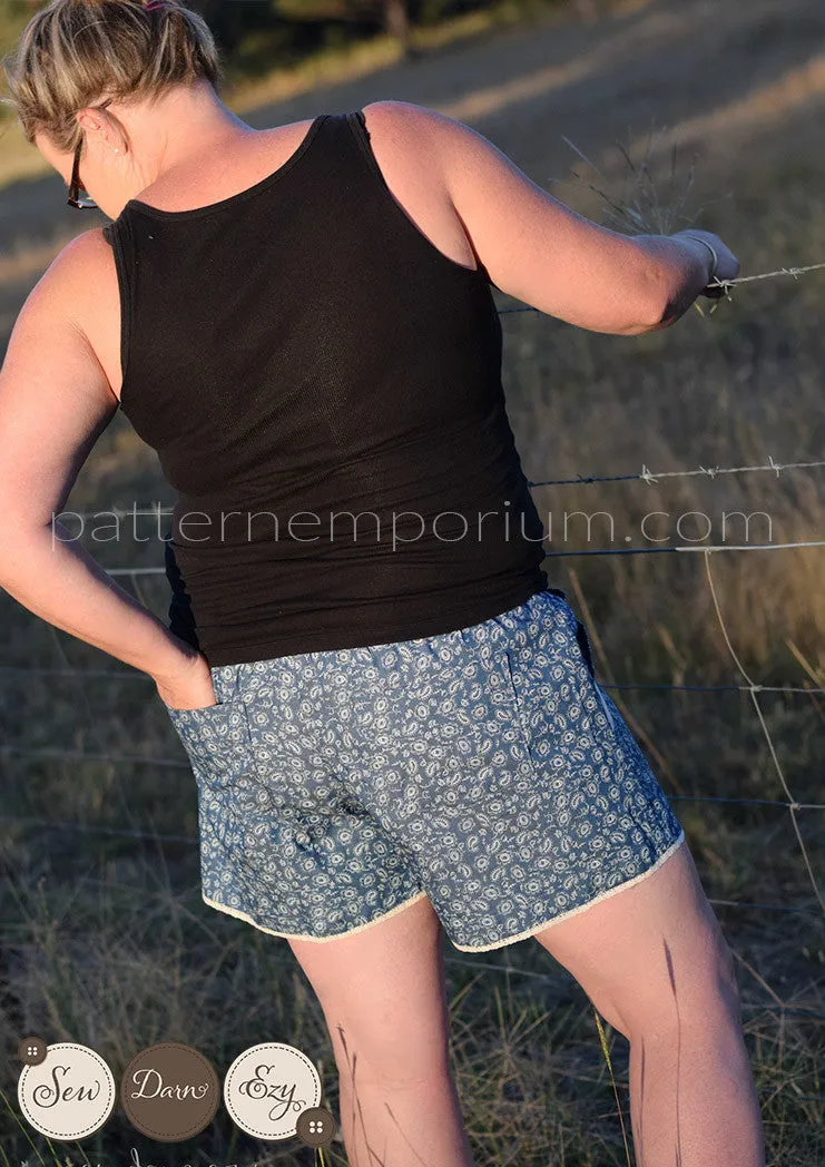 Getaway Shorts | Woven Pull On Shorts Sewing Pattern