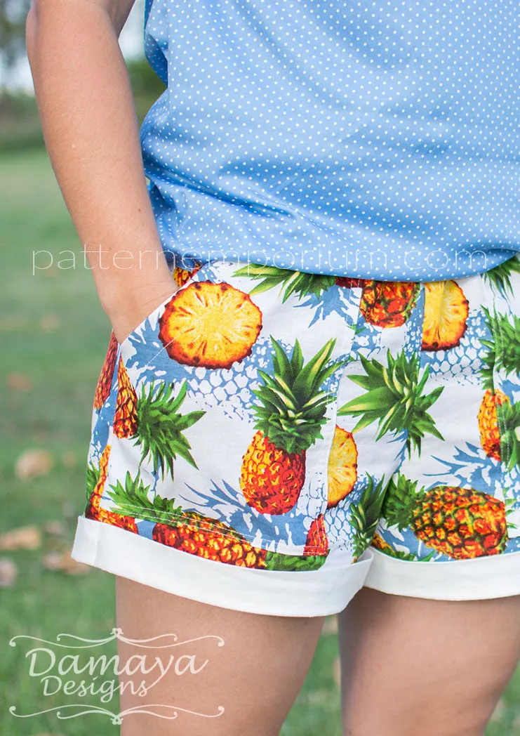 Getaway Shorts | Woven Pull On Shorts Sewing Pattern