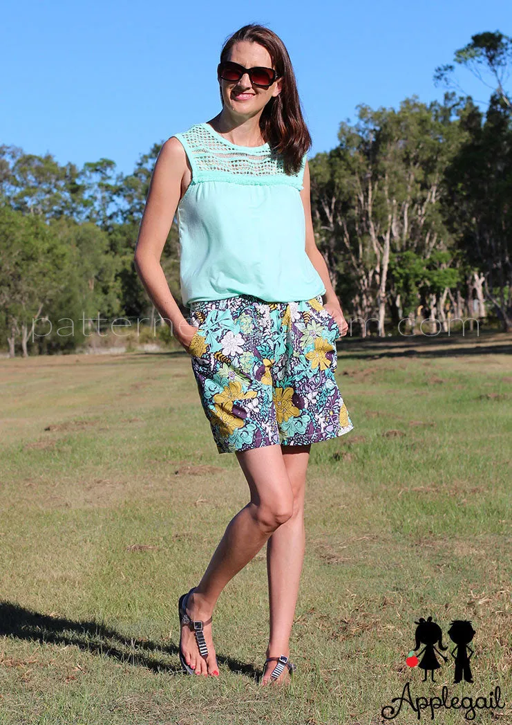 Getaway Shorts | Woven Pull On Shorts Sewing Pattern