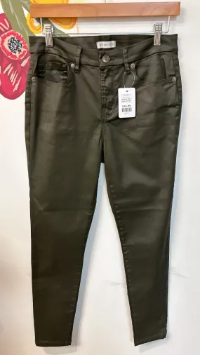 Gianni Bini Green Coated Jeans, 28 (6)