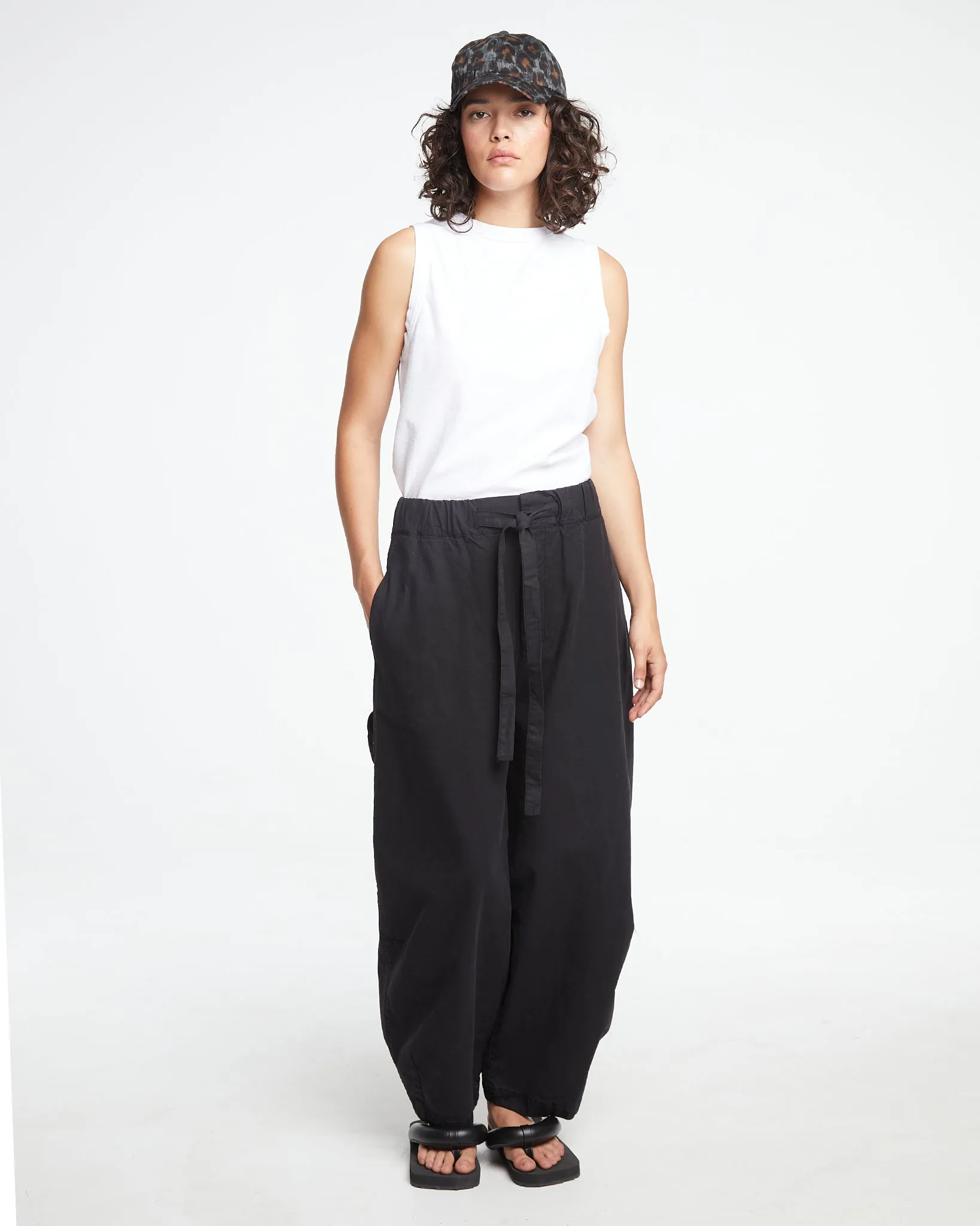 G.o.D Sultan Pants Cotton Linen Black