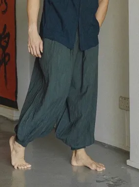 Hand-dyed Lantern Pants (Dark Grey)