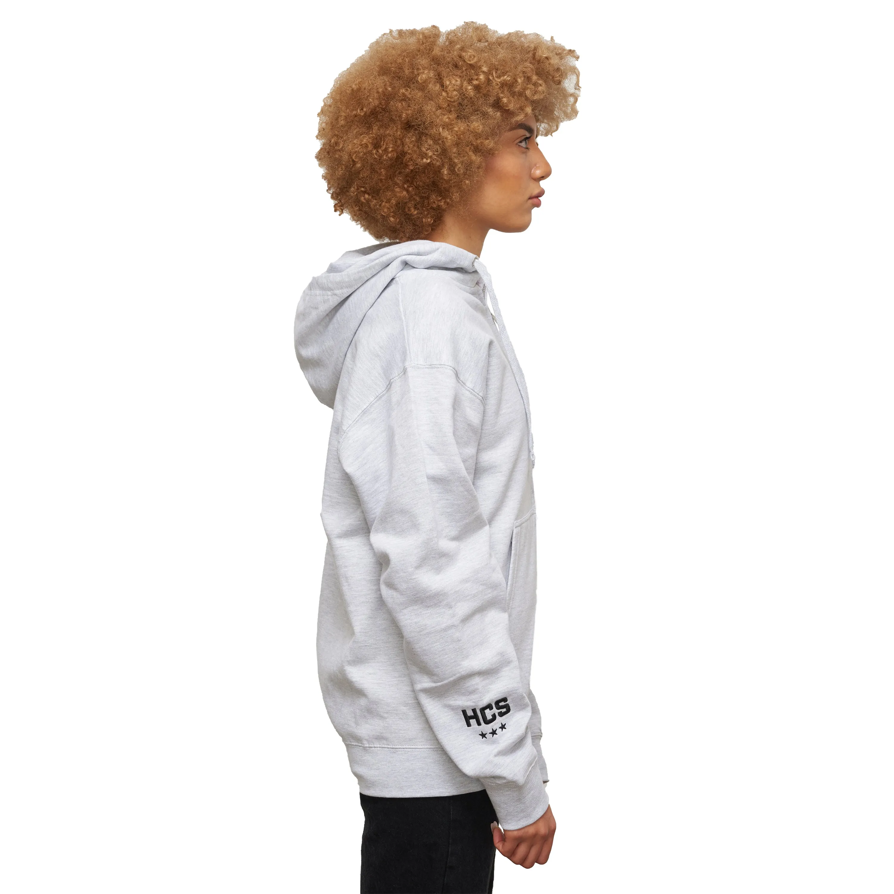 HCS Trophy Heather Gray Zip-up Hoodie