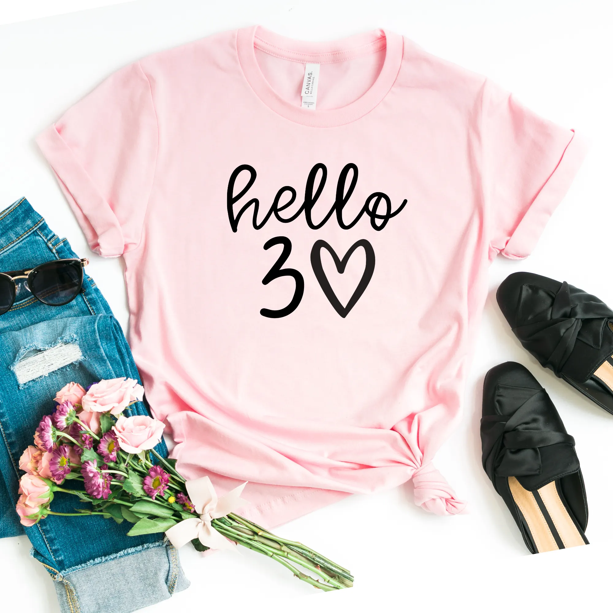 Hello 30 Birthday T shirt