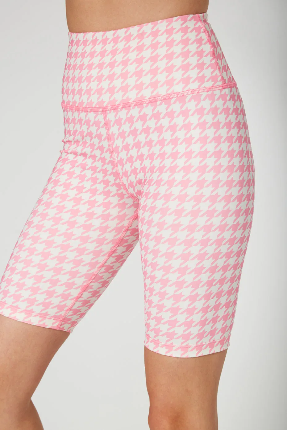 Houndstooth Biker Shorts