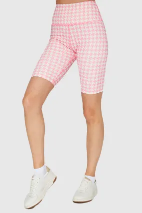 Houndstooth Biker Shorts