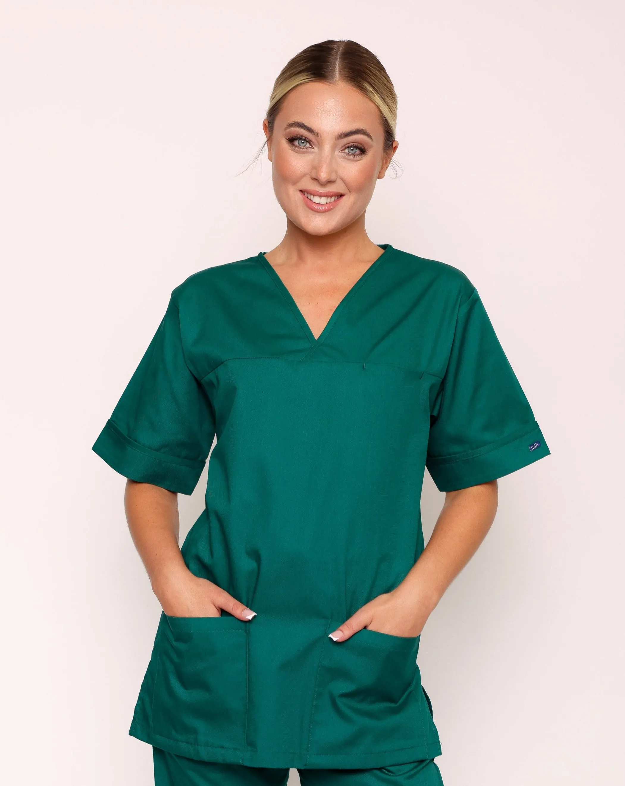 Howser Unisex Smart Scrub Tunic - Bottle Green