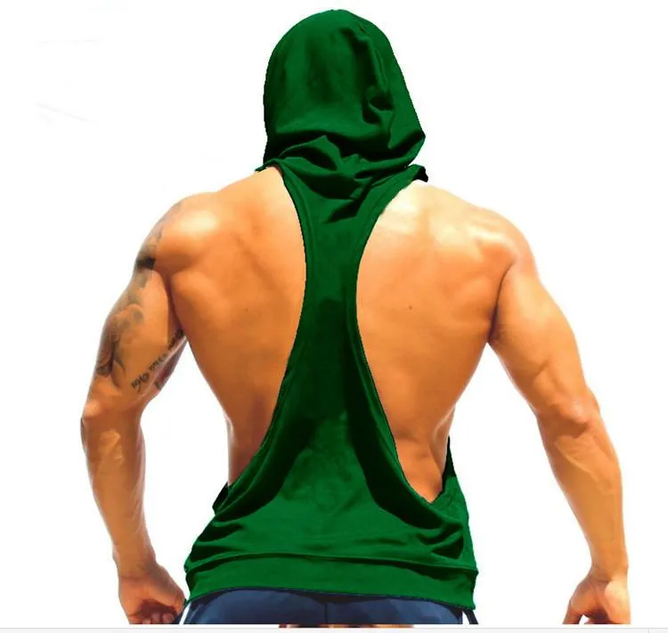 I SHAPED Vest for Men Underwear Summer Athletic Tank Tops Clothing Hooded Loose Tees Sleeveless