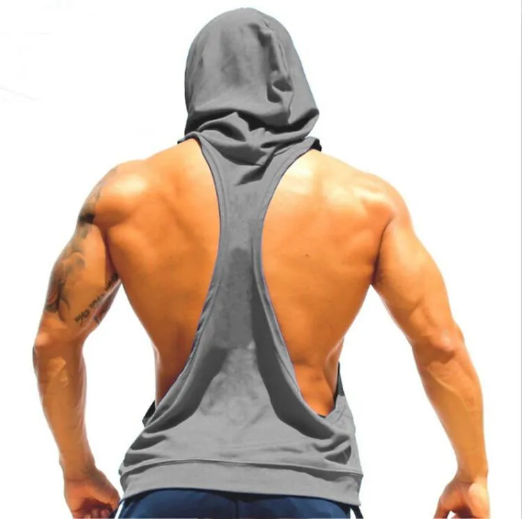 I SHAPED Vest for Men Underwear Summer Athletic Tank Tops Clothing Hooded Loose Tees Sleeveless