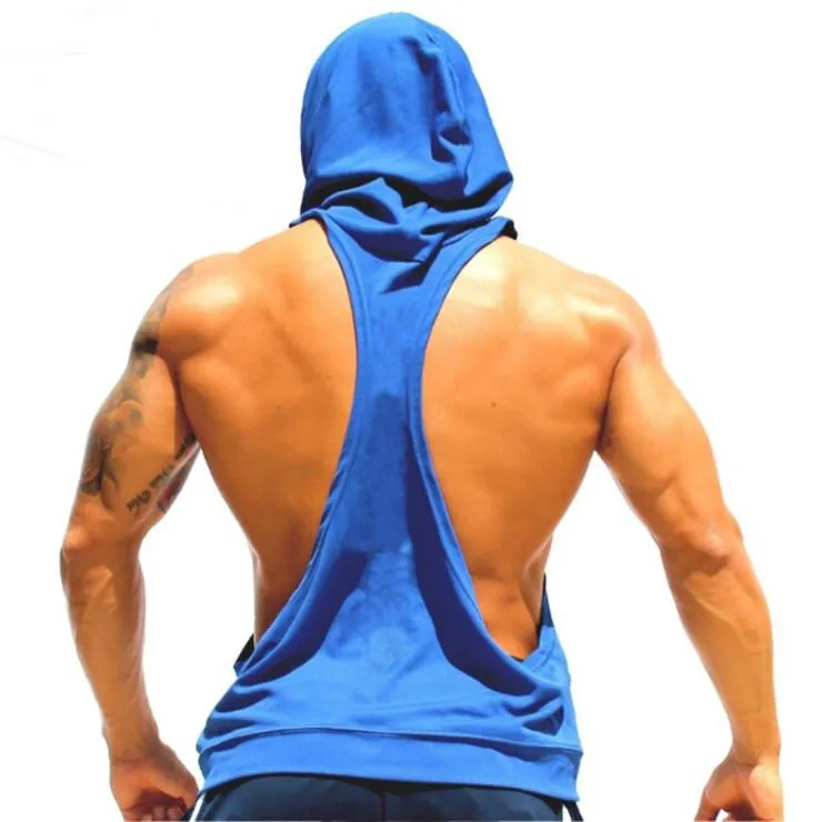 I SHAPED Vest for Men Underwear Summer Athletic Tank Tops Clothing Hooded Loose Tees Sleeveless