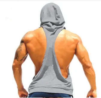 I SHAPED Vest for Men Underwear Summer Athletic Tank Tops Clothing Hooded Loose Tees Sleeveless