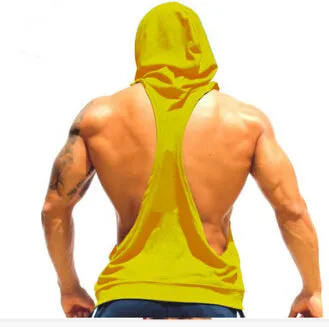 I SHAPED Vest for Men Underwear Summer Athletic Tank Tops Clothing Hooded Loose Tees Sleeveless