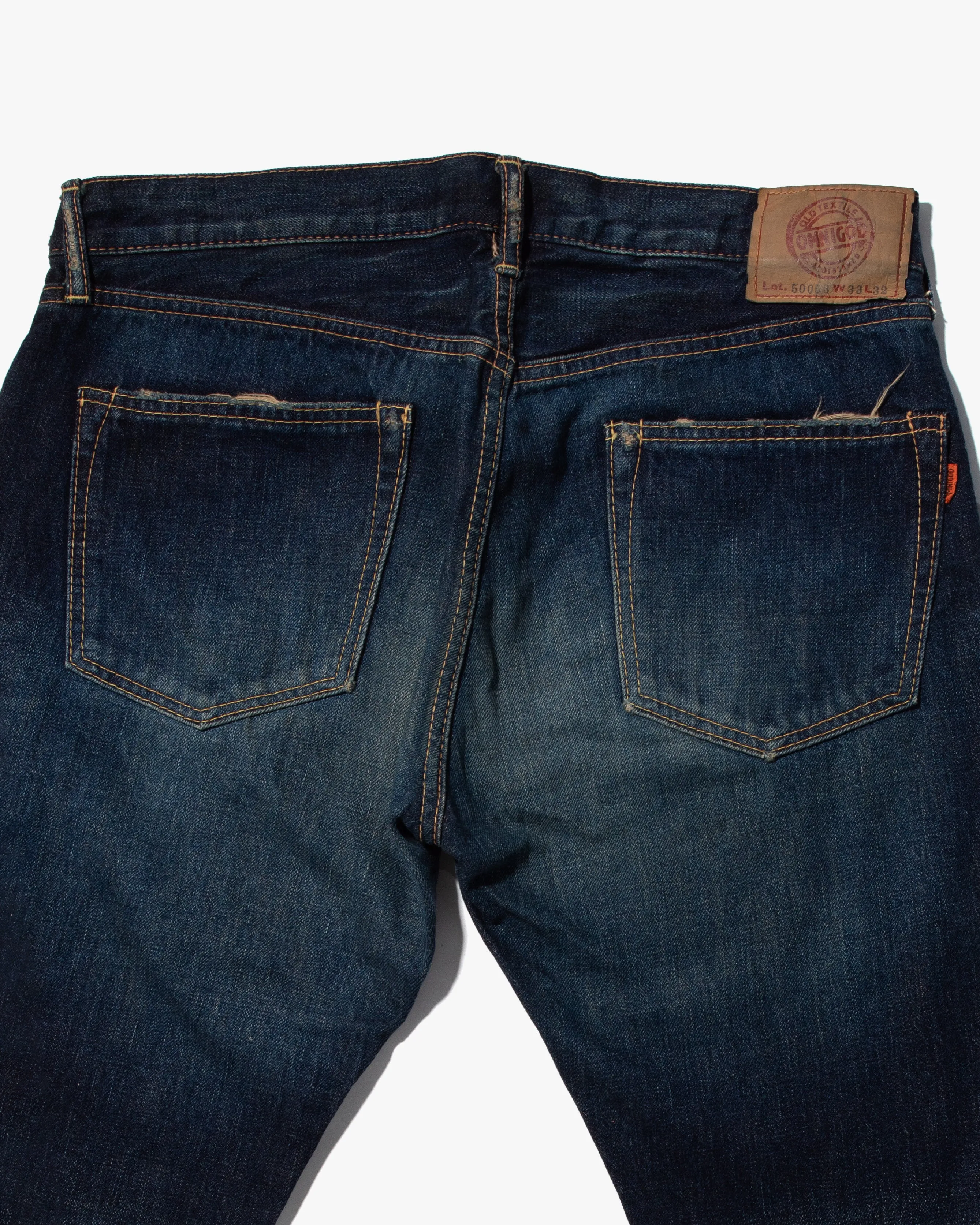 Japanese Repro Selvedge Denim Jeans, Omnigod Brand - 33" x 33"