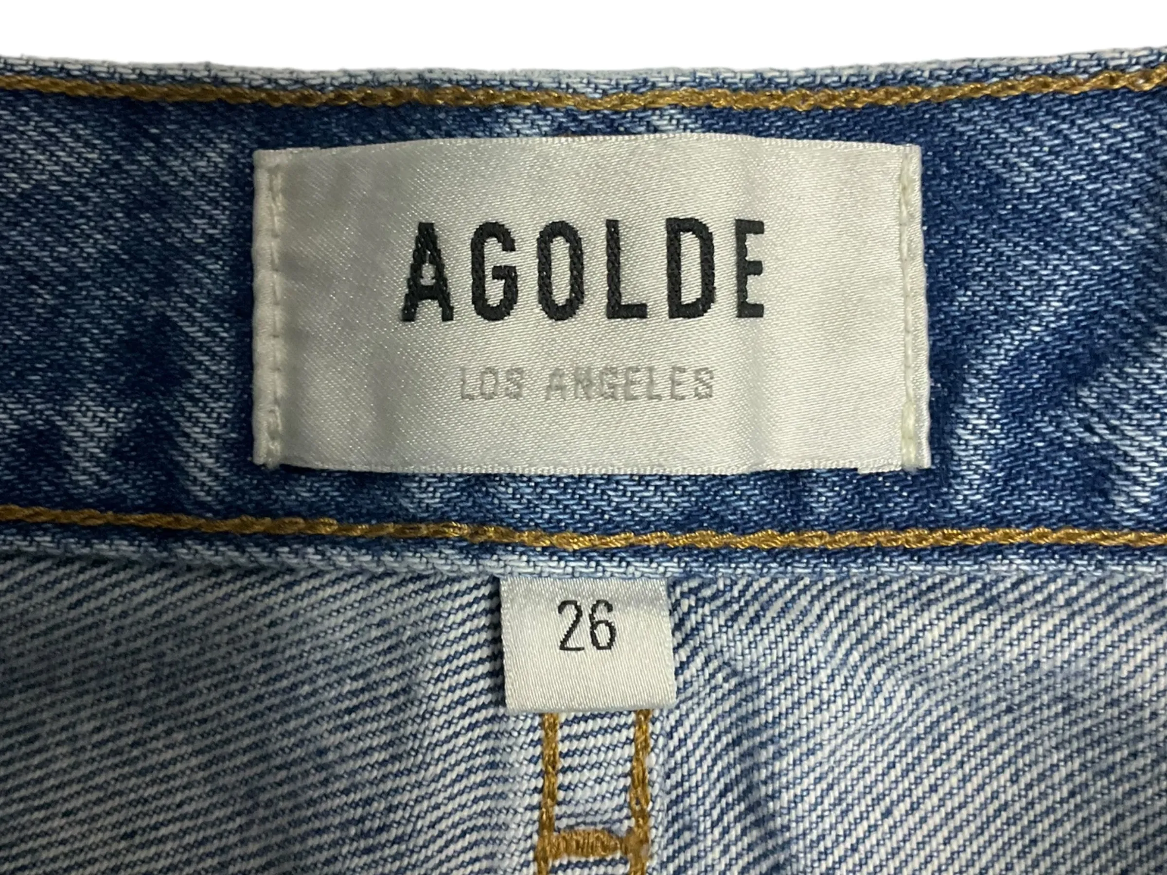 Jeans Cropped By Agolde In Blue Denim, Size: 2