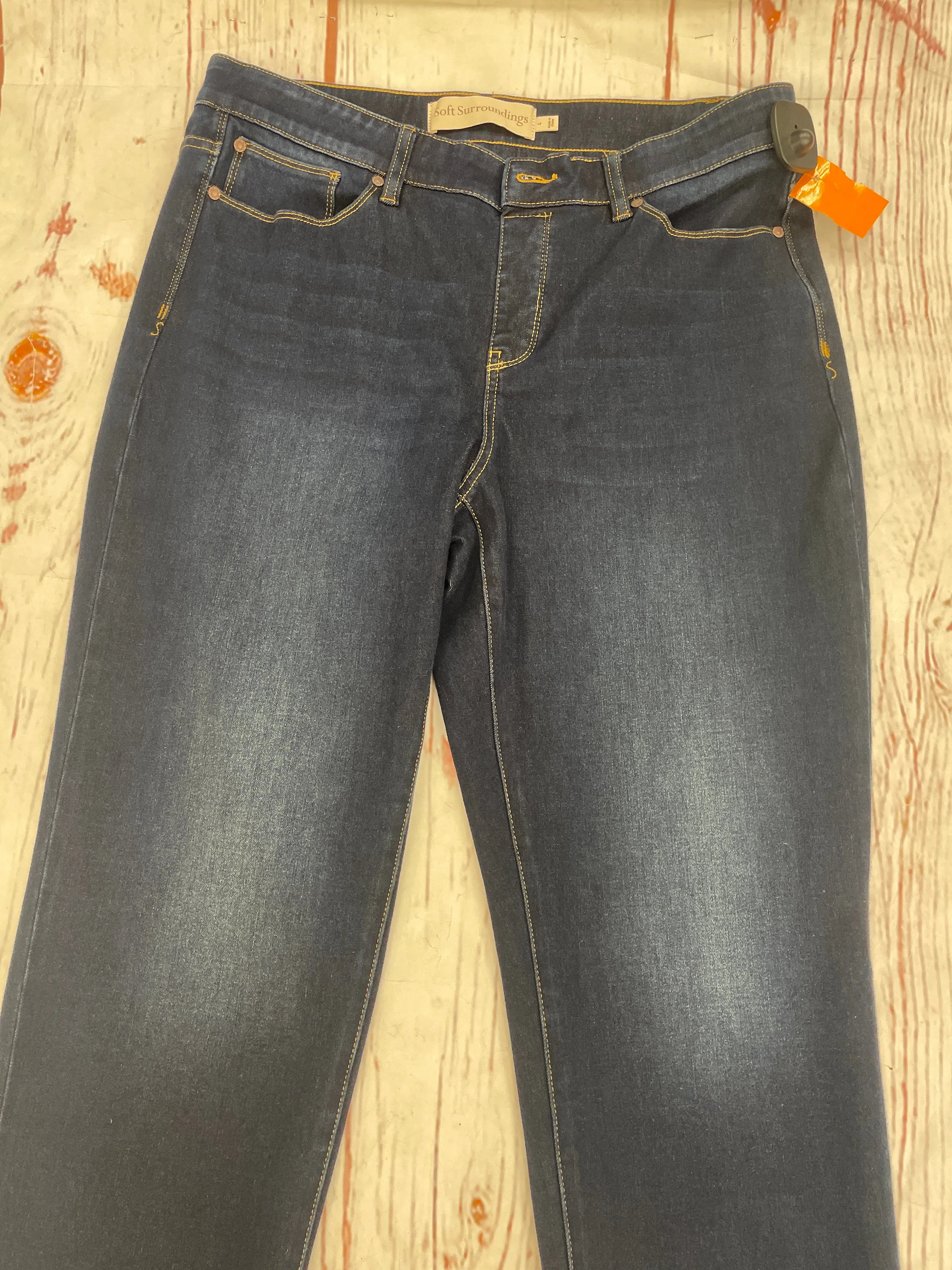 Jeans Straight By Soft Surroundings In Denim, Size: L