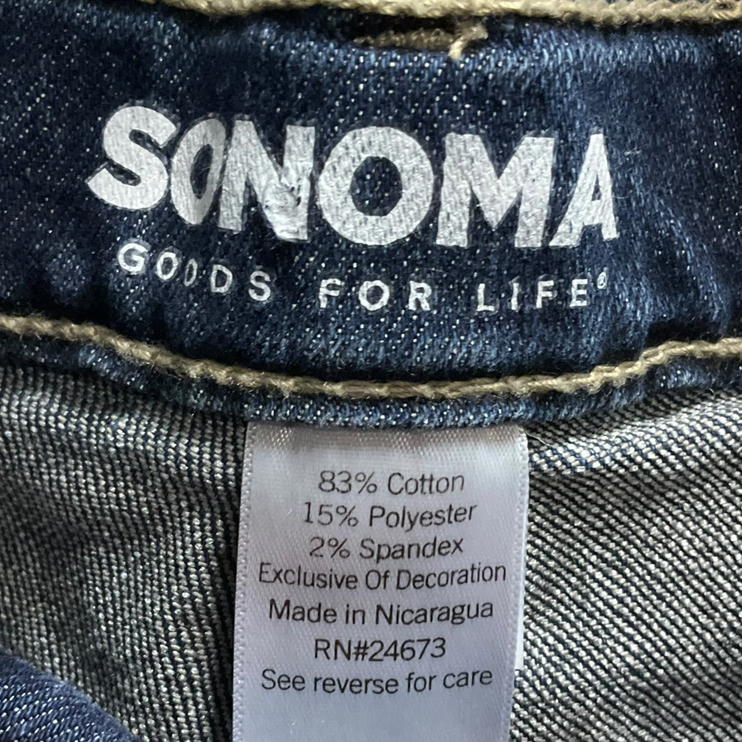 Jeans Straight By Sonoma In Blue Denim, Size: 12petite