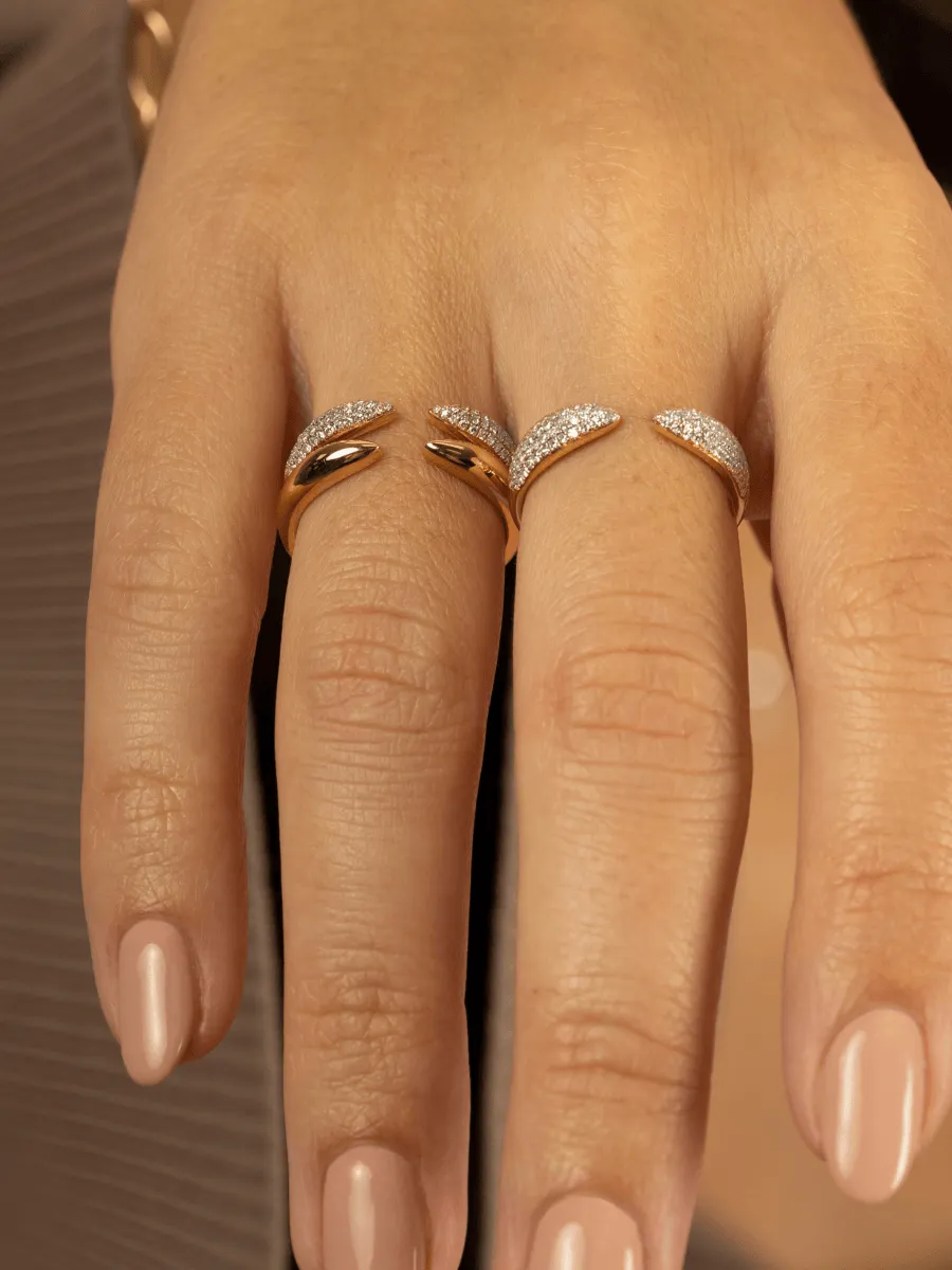 Jen Thick Diamond Claw Ring 14K