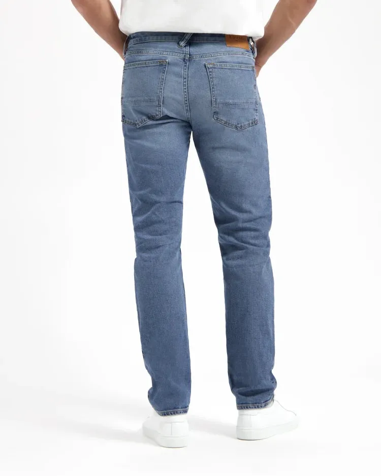 KUYICHI Jim regular slim aged indigo jeans men