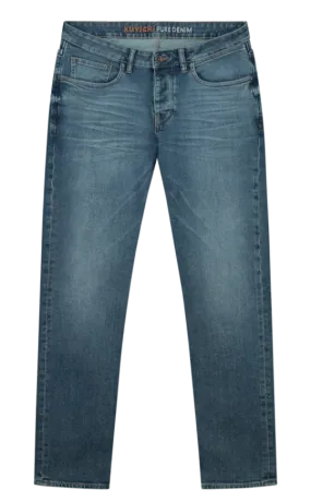 KUYICHI Jim regular slim aged indigo jeans men