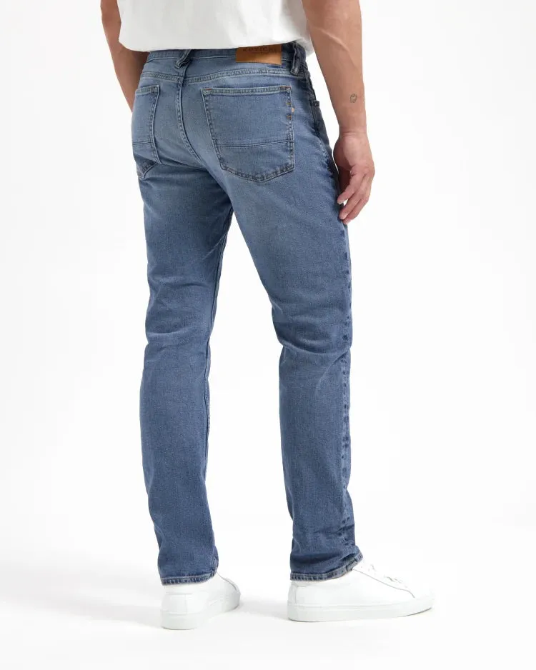 KUYICHI Jim regular slim aged indigo jeans men