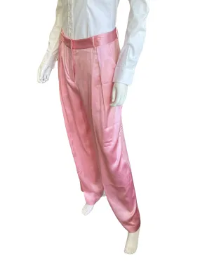 Love Shack Silk Pleated Wide Leg Pink Trousers /6