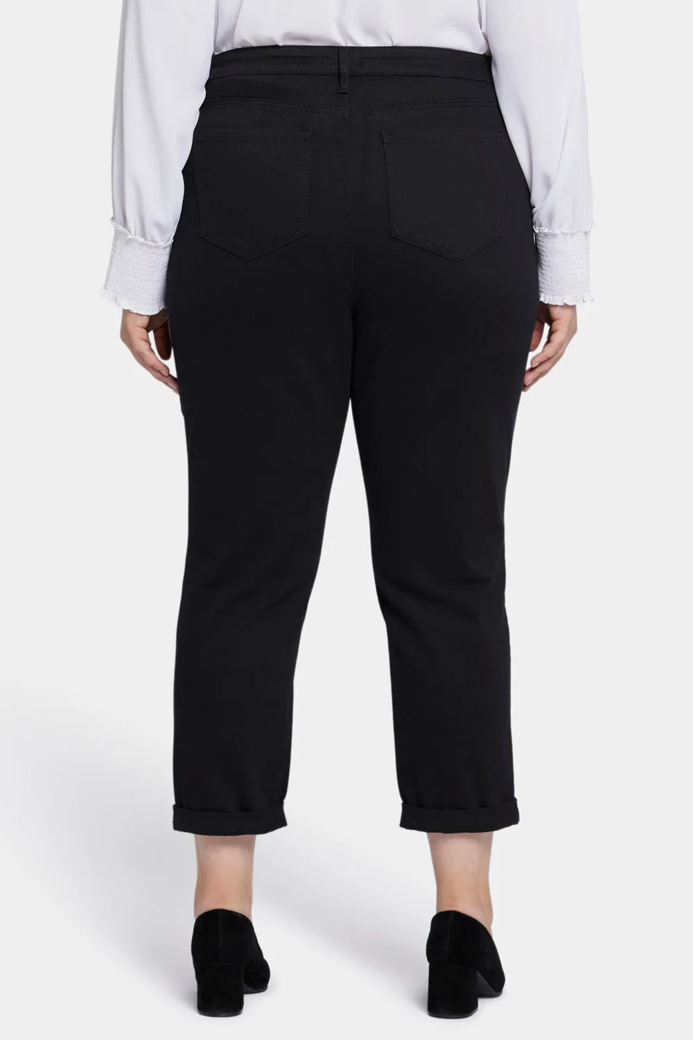 Margot Girlfriend Jeans In Petite Plus Size - Black