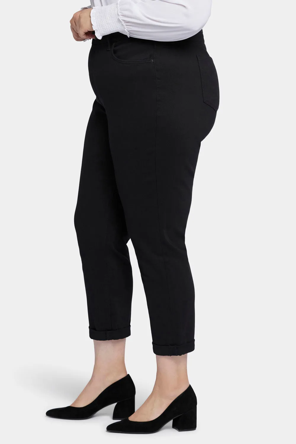 Margot Girlfriend Jeans In Petite Plus Size - Black