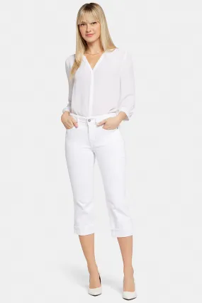 Marilyn Straight Crop Jeans In Petite - Optic White