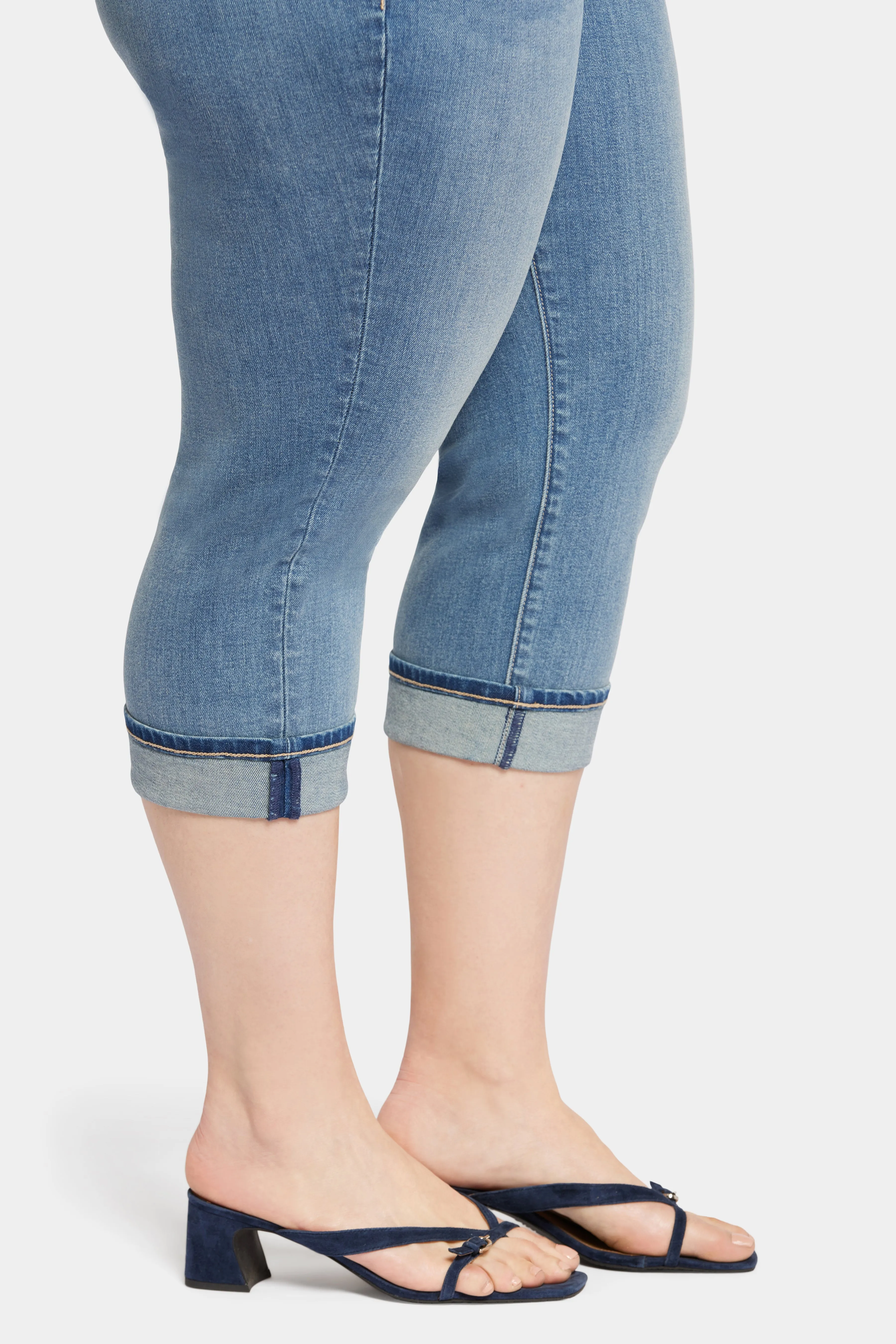 Marilyn Straight Crop Jeans In Plus Size - Upbeat