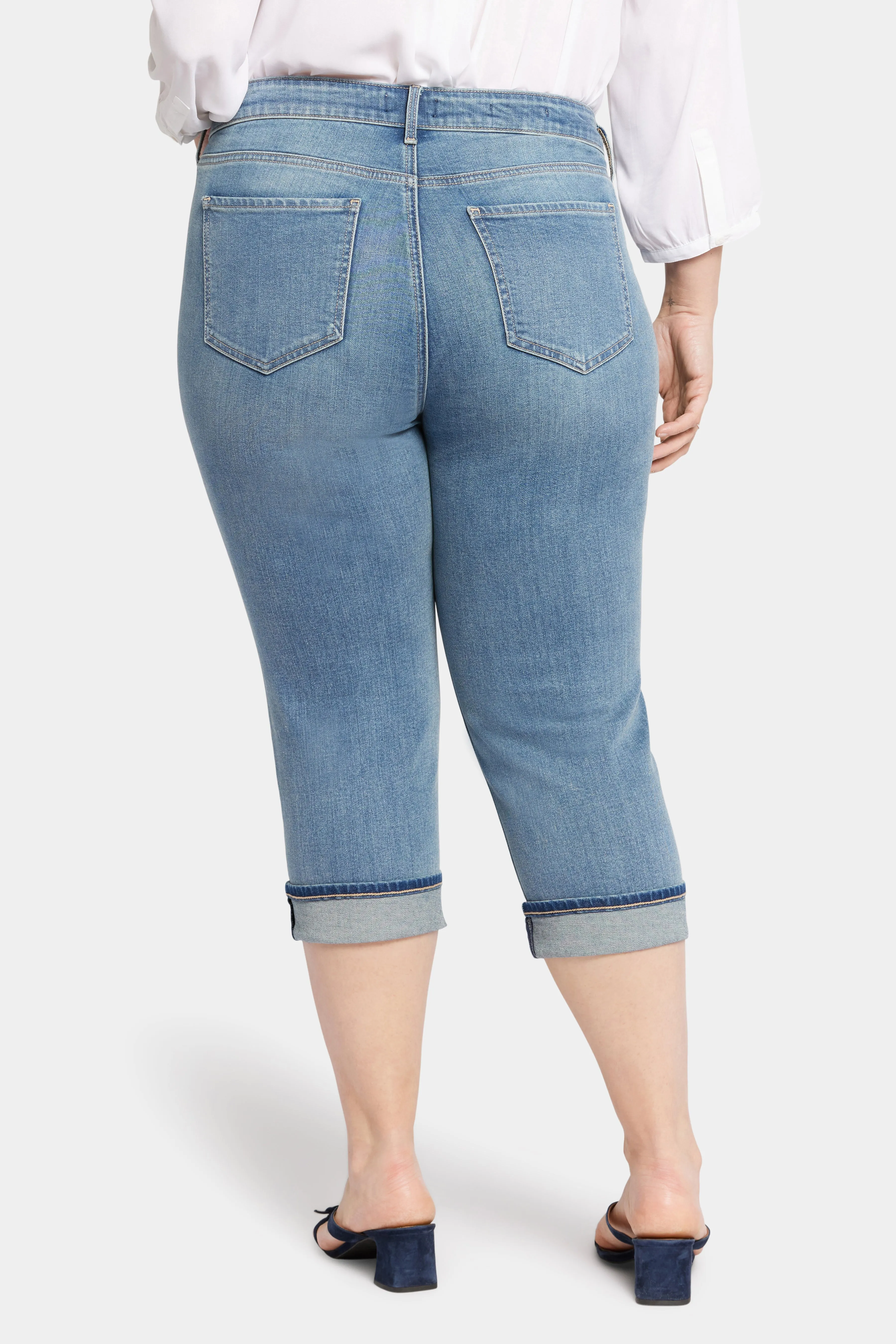 Marilyn Straight Crop Jeans In Plus Size - Upbeat