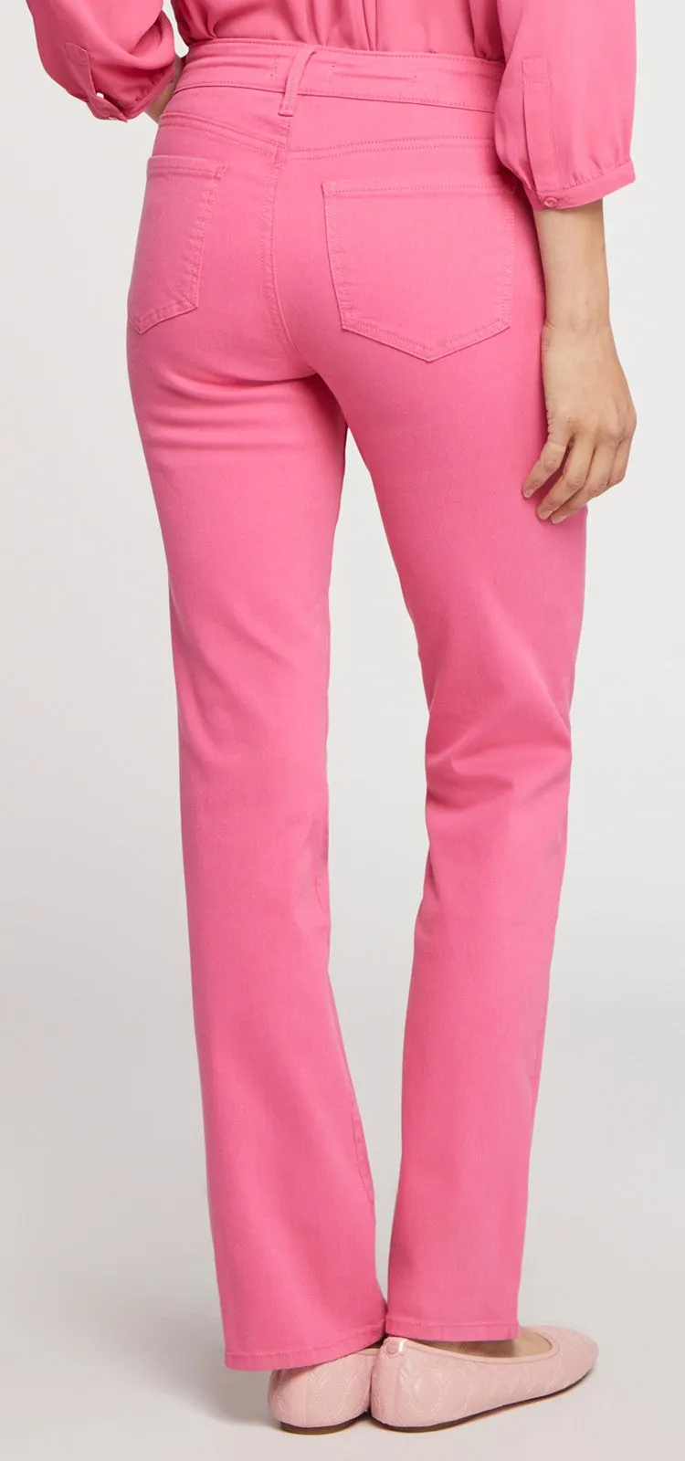 Marilyn Straight Jeans Roze Premium Denim (Petite) | Pink Peony