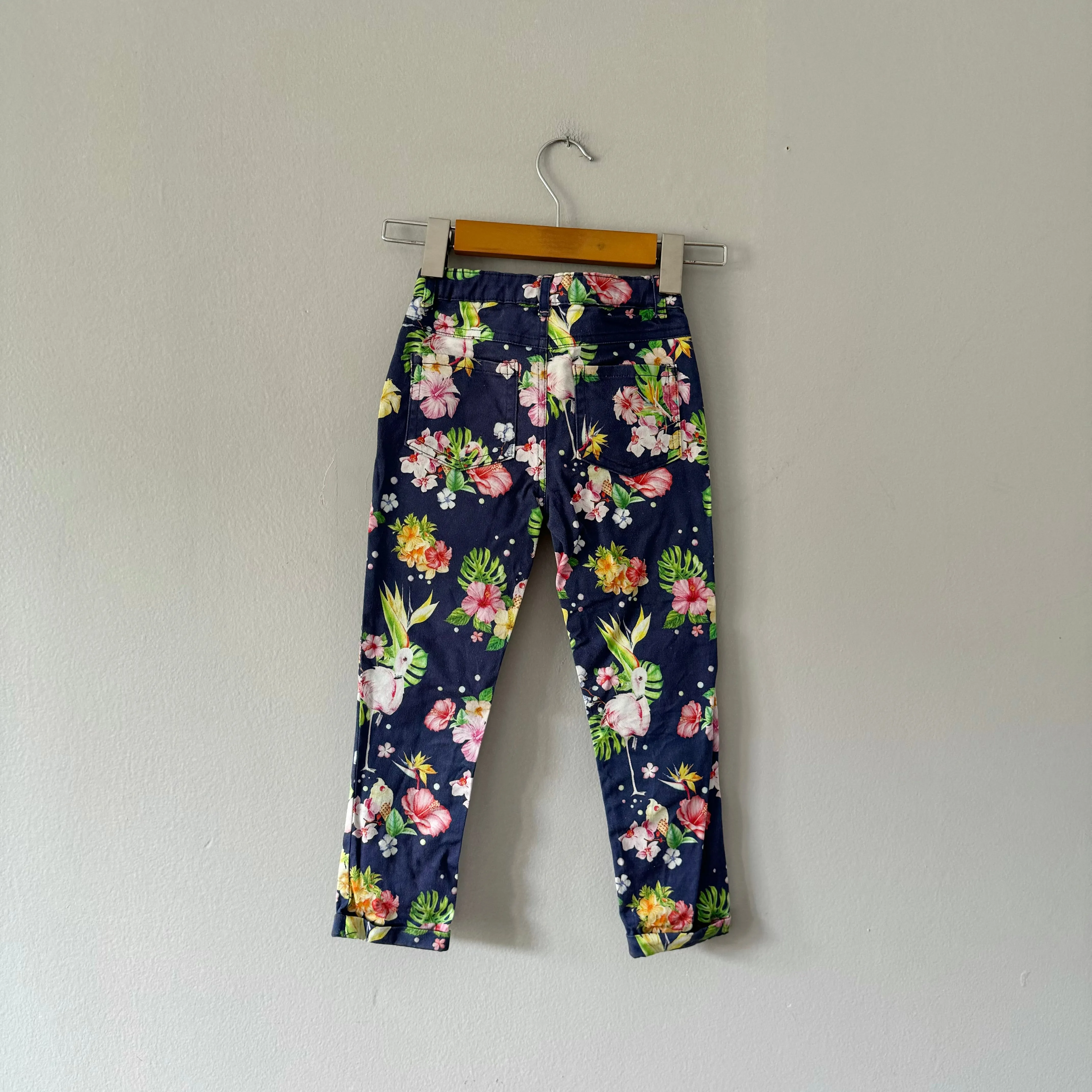 Max / Flamingo, tropical colour jeans / 5-6Y