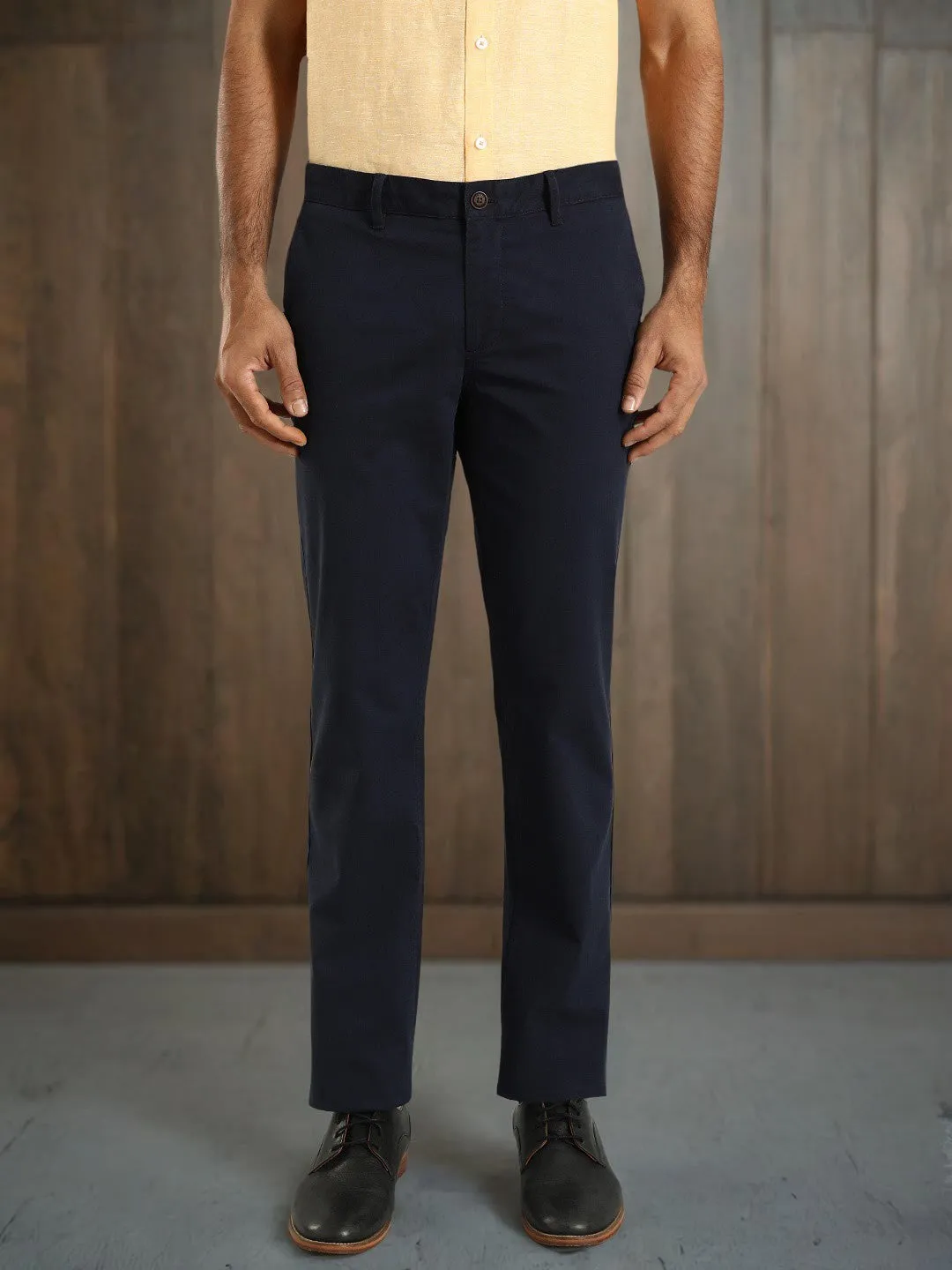 Men Kansas Fit Cotton Stretch Trouser