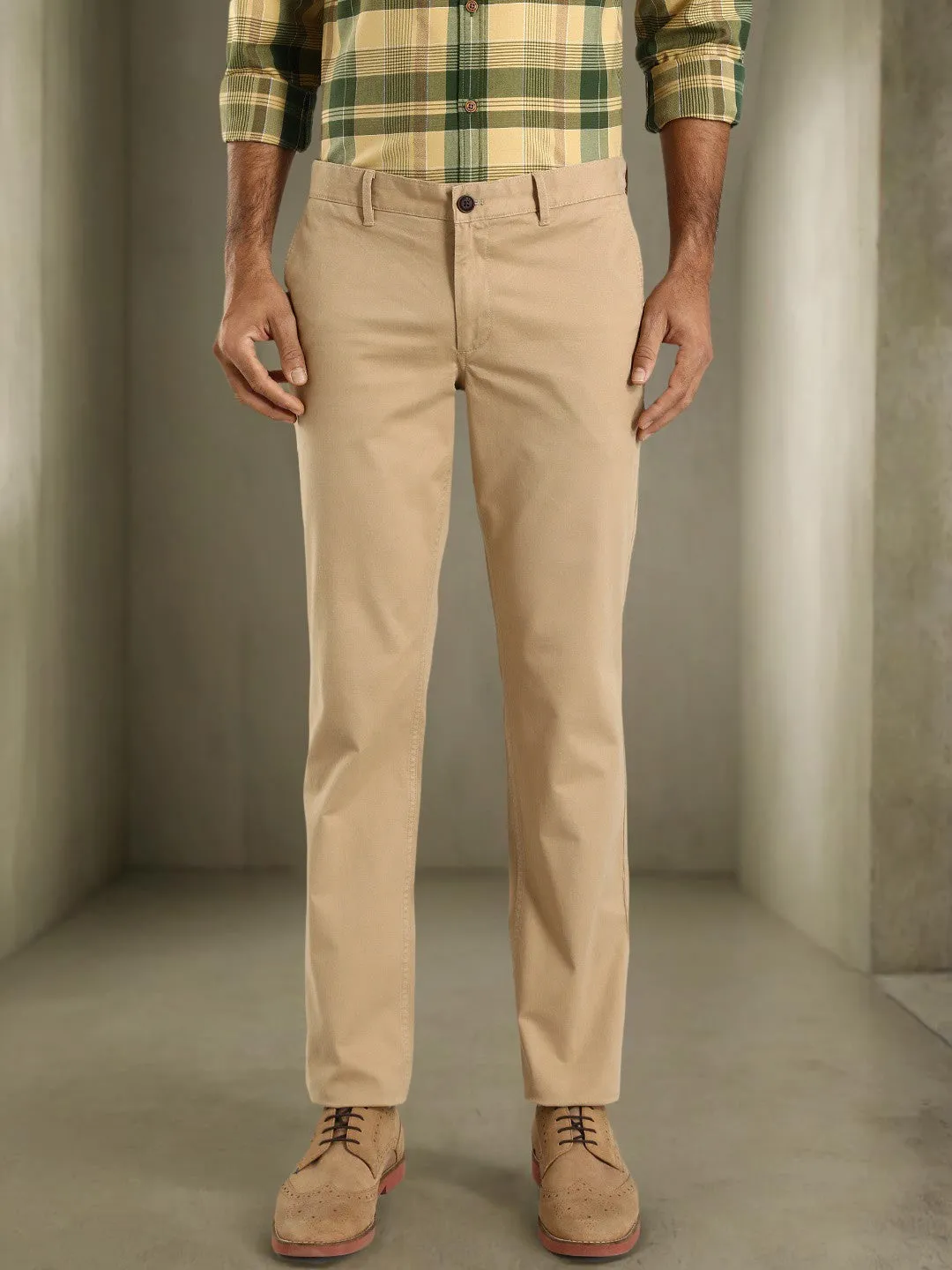 Men Kansas Fit Cotton Stretch Trouser