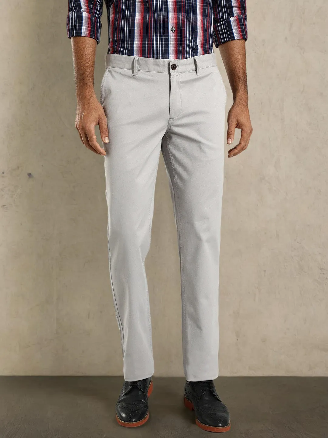 Men Kansas Fit Cotton Stretch Trouser