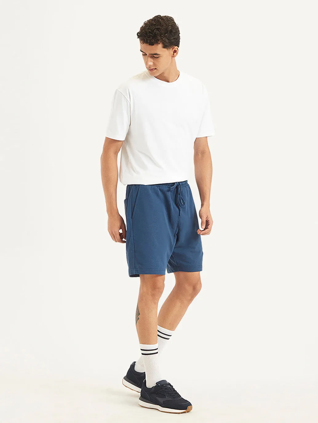 Men's Blue Regular Fit Shorts