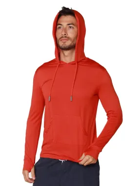 Men's Long Sleeve Hoodie in rust