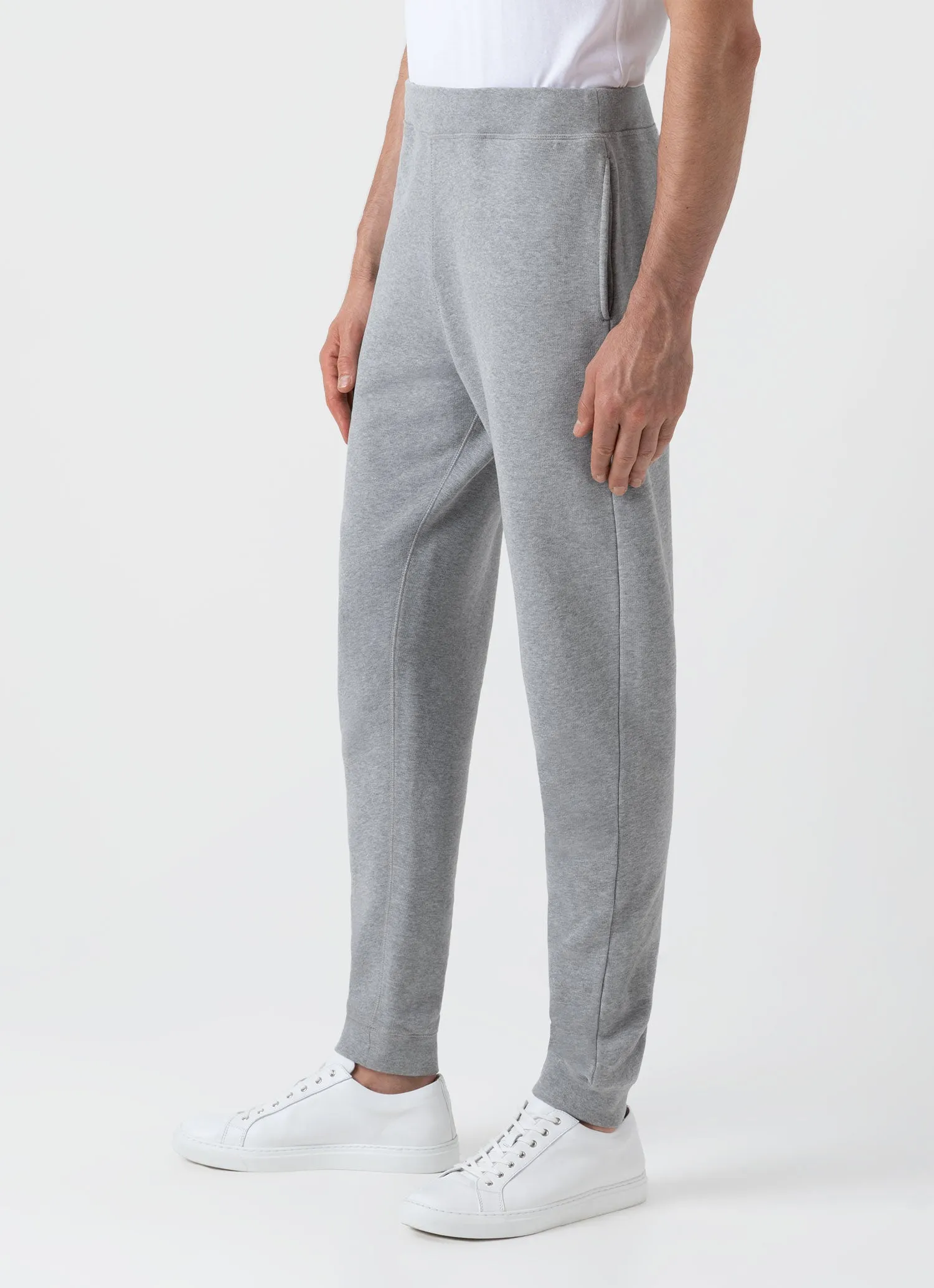 Men's Loopback Sweatpants in Grey Melange