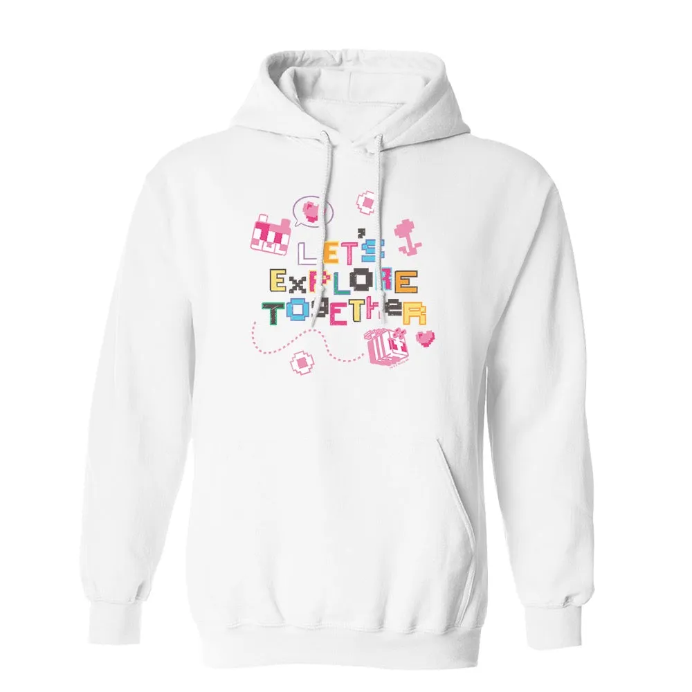 Minecraft Let's Explore Together Fleece Hooded Sweatshirt