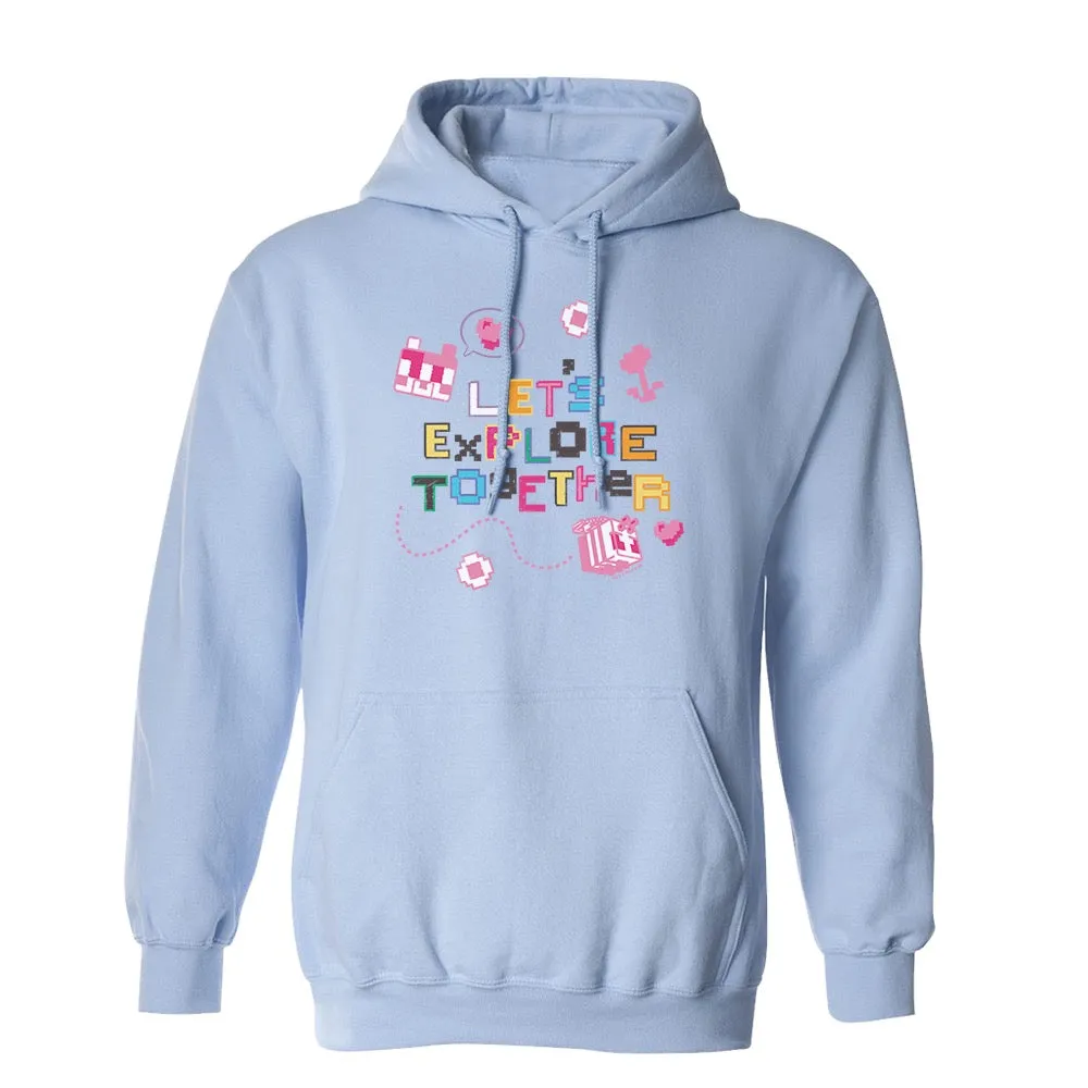 Minecraft Let's Explore Together Fleece Hooded Sweatshirt